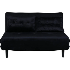 Bäddsoffor - Metall Venture Home Vicky Hopfällbar Bäddsoffa Dubbel Svart Soffa 190cm 2-sits