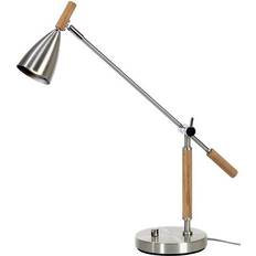 Belid Aluminium Bordslampor Belid Frank 2.0 Aluminum/Oak Bordslampa 46cm