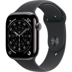 Apple Watch Series 11, Slate Titanium, 42mm, GPS + Cellular, Sport Band Black
