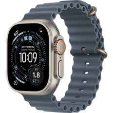 Apple Watch Ultra 3 Smartwatches Apple Watch Ultra 3, Natural Titanium Case with Ocean Band Blue