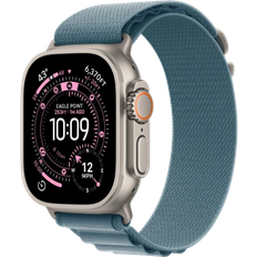 Apple Watch Ultra 3, Natural Titanium Case with Alpine Loop Light Blue