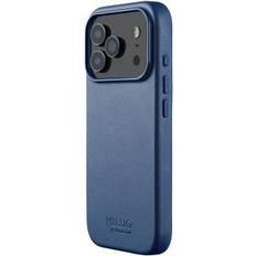 Mujjo Mobiltillbehör Mujjo Läderfodral iPhone 17 Pro Monaco Blue