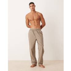 Calvin Klein Grey Sleepwear Calvin Klein Pyjamasbukser I Bomuld - Mørkegrå