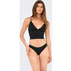 Cropped - Dame Toppe Only Onlvicky Lace Singlet V-Neck Acc - Black