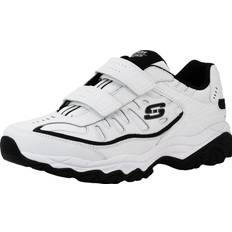 Skechers Afterburn Strike Memory Foam Velcro Sneaker - White/Black