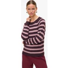 Dame - Pink Sweatere Vero Moda VMDOFFY Dame Striktrøje - Lyserød/Vinrød