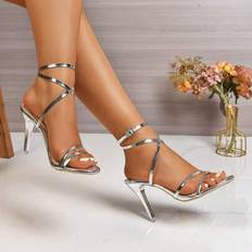 Laced - Women Heeled Sandals Shein Fashionable Sexy Party Lace-Up High Heel Sandals - Summer