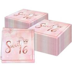 Rose Gold Paper Napkins Shein Rose Gold 16th Birthday Napkins 2-Ply