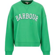 Barbour Tröjor Barbour Sweatshirt Silverdale - Ljusgrön/Vit