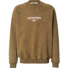 Woodbird Tröjor Woodbird Dye Crew Sweatshirt - Dark Brown