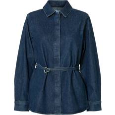 GOTS (Global Organic Textile Standard) Bluser Selected Selma-Noa LS Denim Shirt - Blue Denim