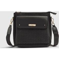 Faux Leather Messenger Bags River Island Front Pocket Messenger Bag - Black