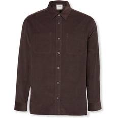Calvin Klein Grey Shirts Calvin Klein Relaxed Button Down Shirt - Chocolate Torte