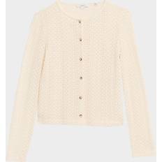 Vince Crewneck Cardigan Large - Gesso
