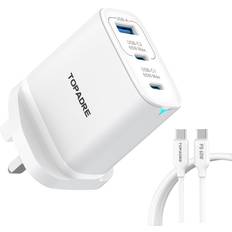 65W USB C 3 Ports GaN Type-C Charger Plug