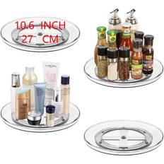 4 Pack Clear Lazy Susan Turntable Cabinet