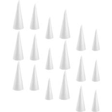18pcs Large Polystyrene Cone White