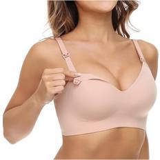 Momcozy Maternity & Nursing Wear Momcozy Seamless Bra Nursing Bra Breastfeeding Beige
