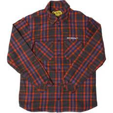 Rutiga Överdelar Off-White Checked Flannel Shirt - Grey/White