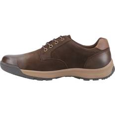 Wide Fit Derby Hush Puppies Vinson Leather Men's Lace-Up Shoes - Brown