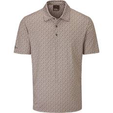 Oscar Jacobson Clothing Oscar Jacobson Northcote Print Stretch UPF 50+ Golf Polo Shirt - Mandarin