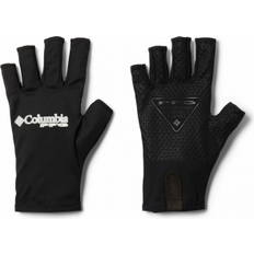 Black Fishing Gloves Columbia PFG Terminal Tackle Fishing Fingerless Gloves