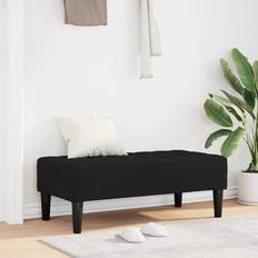 Tekstil Opbevaringsbænke på tilbud vidaXL Bænk Sort 113x57x39 cm Velour Opbevaringsbænk