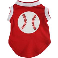 Pets Petitebella Baseball Puppy Dog Shirt Red XX-Large