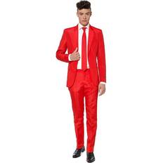OppoSuits Men's Suitmeister Solid Suit Red