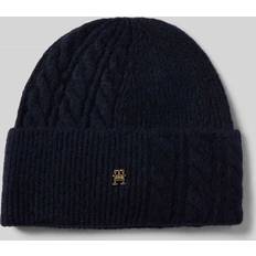 Tommy Hilfiger Dam Mössor Tommy Hilfiger Fluffy Beanie With Wool - Space Blue