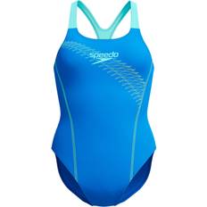 Blue - Sportswear Garment Swimsuits Speedo Medley Logo 1 Piece Swimsuit - Blue