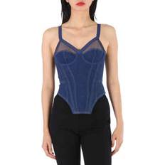 Burberry Women Underwear Burberry Ladies Dark Canvas Blue Denim Corset Top
