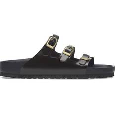 Birkenstock Florida Exquisite Natural Leather Patent - High Shine Black