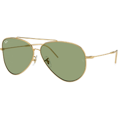 Ray-Ban Unisex Solbriller på tilbud Ray-Ban RBR0101S Aviator Reverse Solbriller Mænd Gold