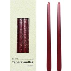 12 Inch Burgundy Taper Candles