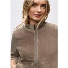 Street One Damen Cordjacke Mit Zipper - Braun