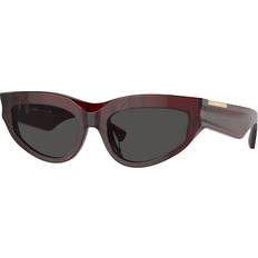 Burberry Solbriller Check Red Frame - Rød/Transparent Red Checkered
