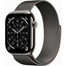 Apple Stål Smartwatches Apple Watch Series 11, Titanium, 42mm, GPS + Cellular, Milanese Loop Slate