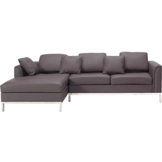 Beliani Oslo Right-Hand Brown Sofa 270cm 4 Seater