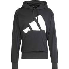 adidas Essentials Big Logo French Terry Hoodie - Medium Grey Heather/Black
