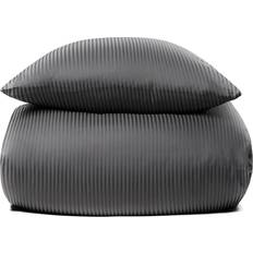 Ensfarvede - Satin Sengetøj By Borg Extra Soft Bedding Duvet Cover Grey (220x140cm)