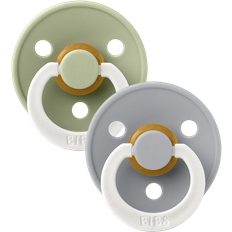 Bibs Colour Glow Pacifier Latex Round Size 2 2-pack Sage/Cloud
