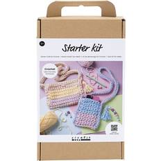 Handarbetskits Creativ Company Start DIY Kit Virkning, Väskor, mixade färger, 1 förp