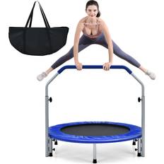 Fitness Trampolines Costway Foldable Jumping Fitness Trampoline Exercise Rebounder
