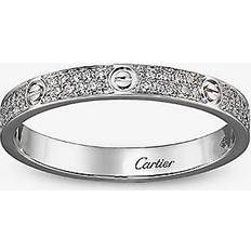 Wedding Rings - White Cartier Love Small Brilliant Cut Diamond Wedding Ring - White Gold