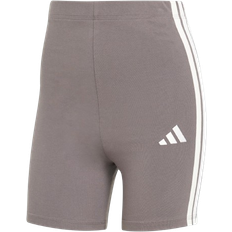 adidas Women Essentials 3 Stripes High Waisted Biker Shorts - Purple/White