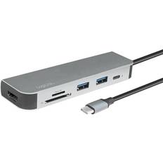 LogiLink UA0343 USB C-HDMI/USB A/USB C M-F Adapter