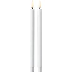 Stoff Uyuni White LED Candle 20cm 2pcs
