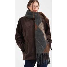 Vero Moda Women Accessories Vero Moda Soft Boucle Scarf - Cream Fossil Charcoal Check - White