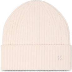 Calvin Klein Beige Tilbehør Calvin Klein Signature Logo Beanie Hue Pudder - Beige